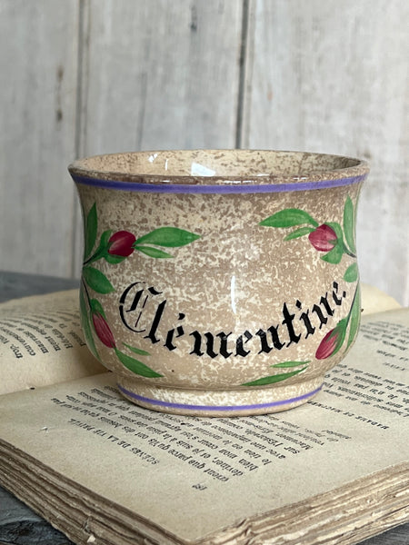 Antique Clementine Crazed Cup