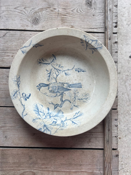 Beautiful Large Bird Transferware Bowl