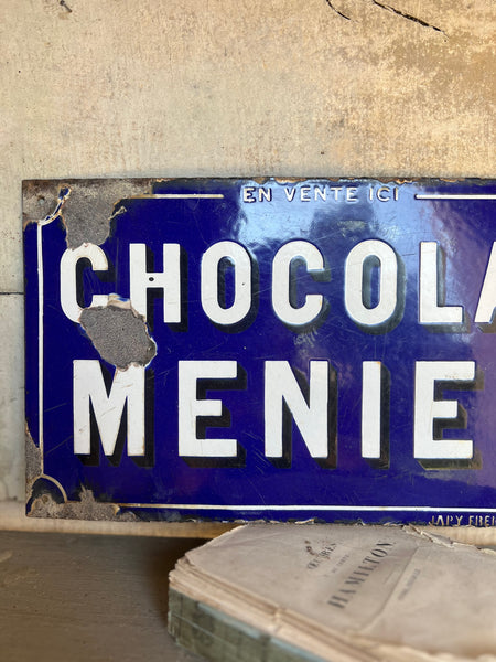 Original Chocolat Menier Enamel Sign