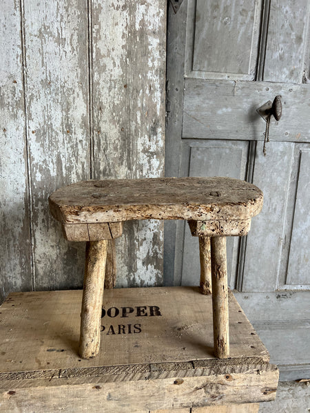 Little Vintage Rustic French Stool