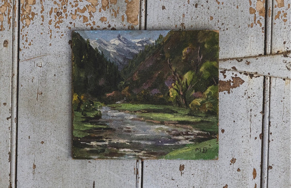 French Landscape Oil on Board