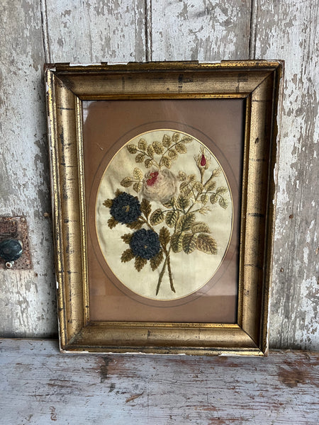 Antique Framed Embroidery