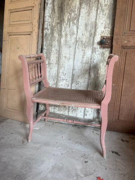 Vintage Chippy Paint Hall Seat