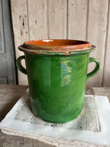 Provençal French Green Handled Pot