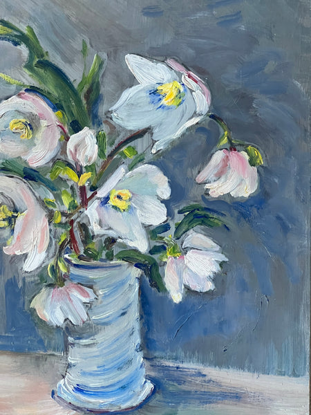 Floral Oil Painting on Board