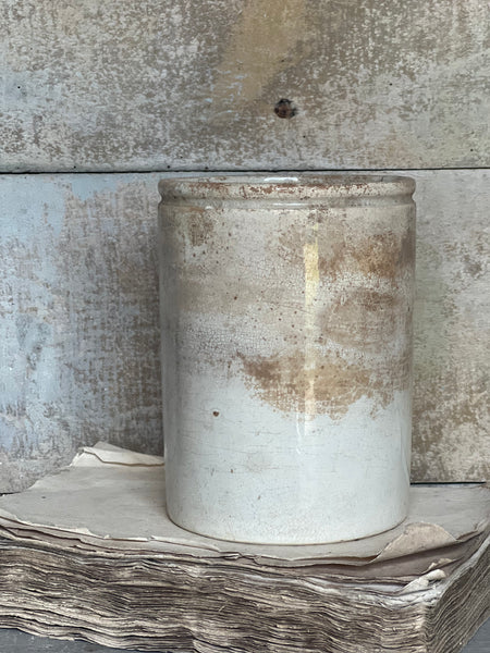 Chunky Buttery Antique Confiture Pot