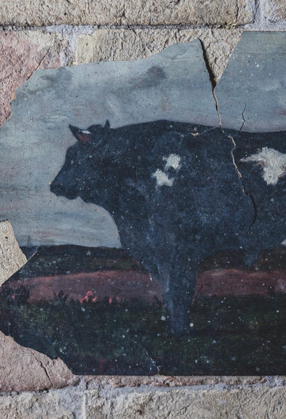 Vintage Cow Painting