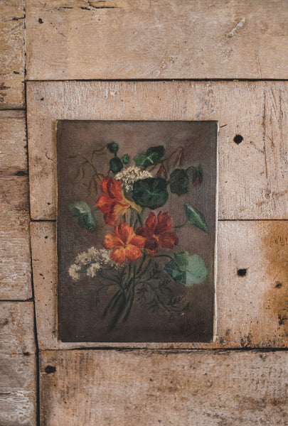 French Floral Oil on Canvas