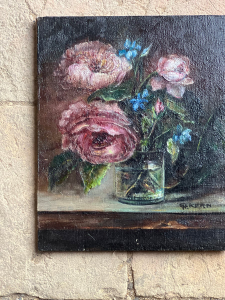 Beautiful French Floral Oil Painting