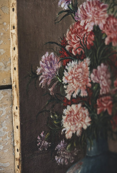 French Floral Oil on Canvas