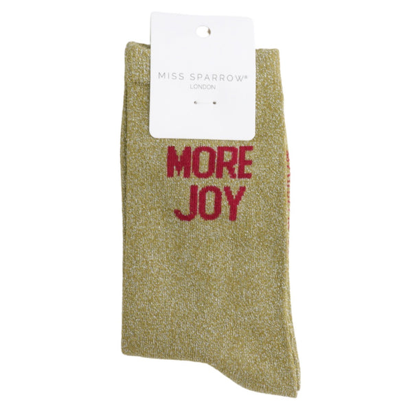Glitter Statement Socks More Joy
