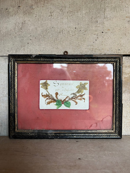 French Antique Framed Souvenir  1901