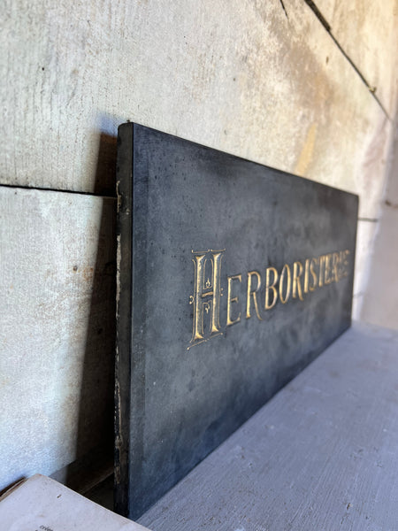 French Antique Herbologist Herboristerie Slate Sign