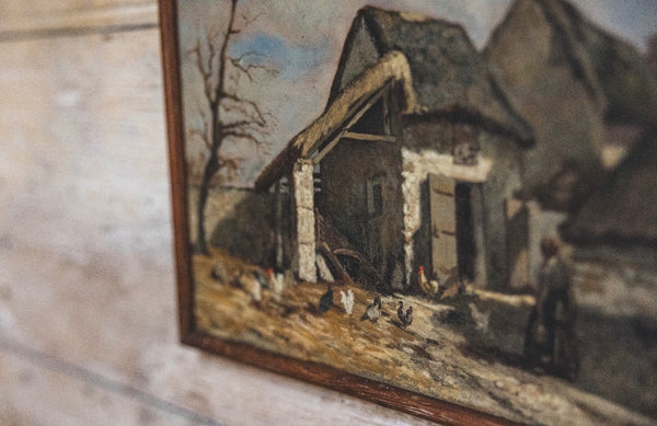 French Farmyard Chicken Painting