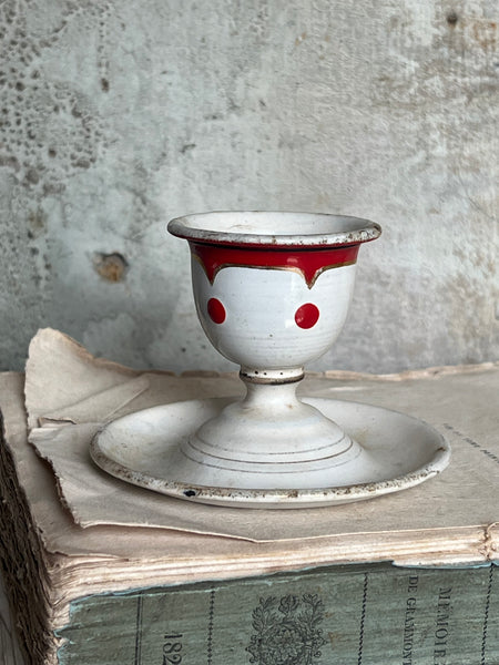 Sweet Vintage Enamel Eggcup