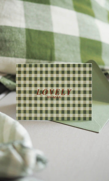 Lovely Human Gingham Mini Card