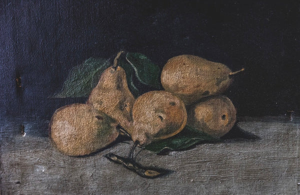 Antique French Fruit Oil on Canvas