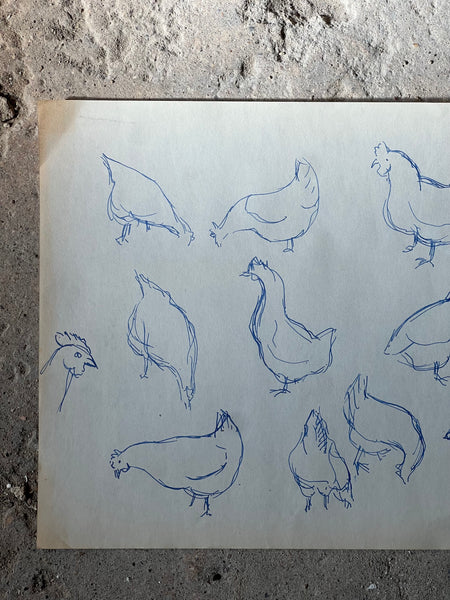 1948 French Chicken Sketch