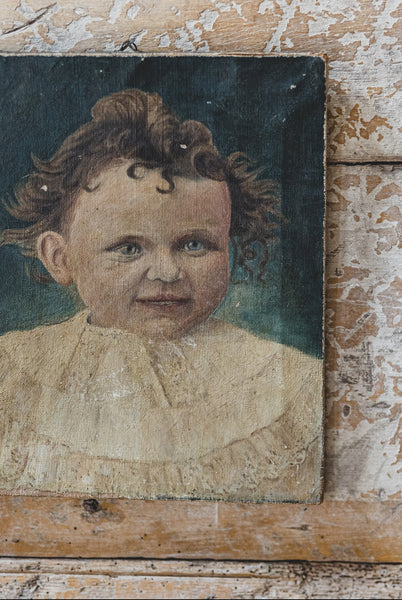 Vintage Child Portrait on Canvas