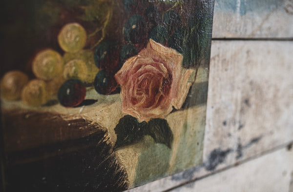 French Antique Floral on Canvas