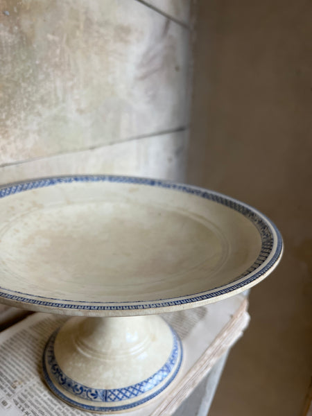 French Floral Transferware raised dish