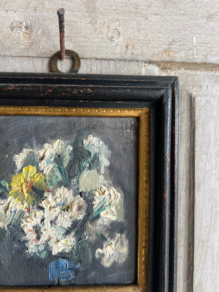 Small Framed Floral Oil Painting