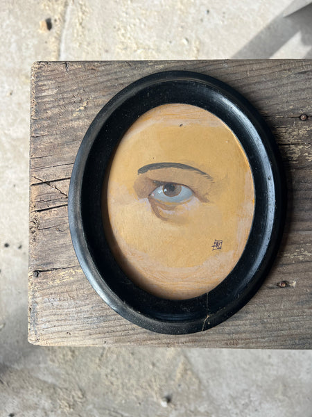 Antique Large French Eye Painting