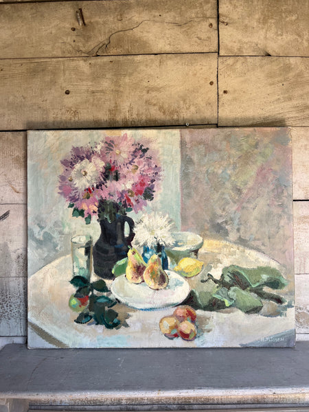 Large French Floral Paintng