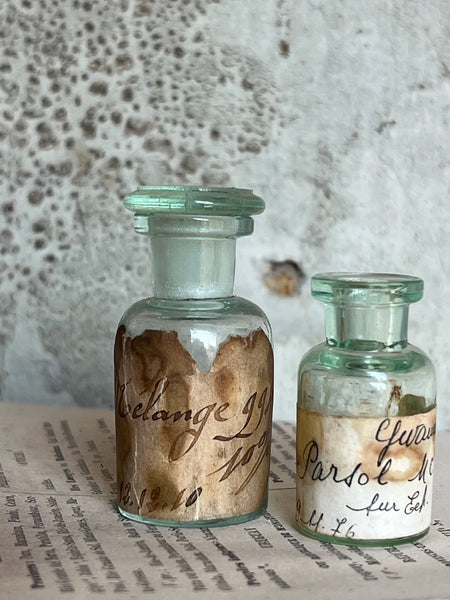 Simple Vintage French Chemist Bottles