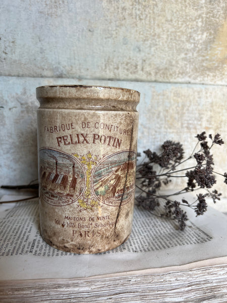 Large Vintage French Felix Potin Jar