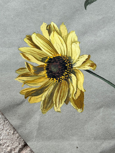 Gorgeous Sunflower Vintage Painting