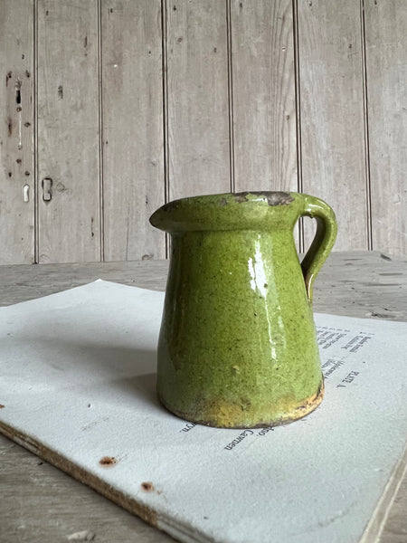 Mini Vintage French Green Jug