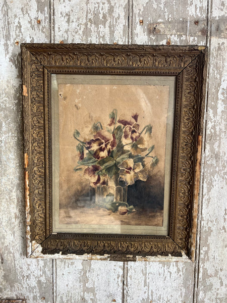 Stunning Vintage Framed Watercolour Painting