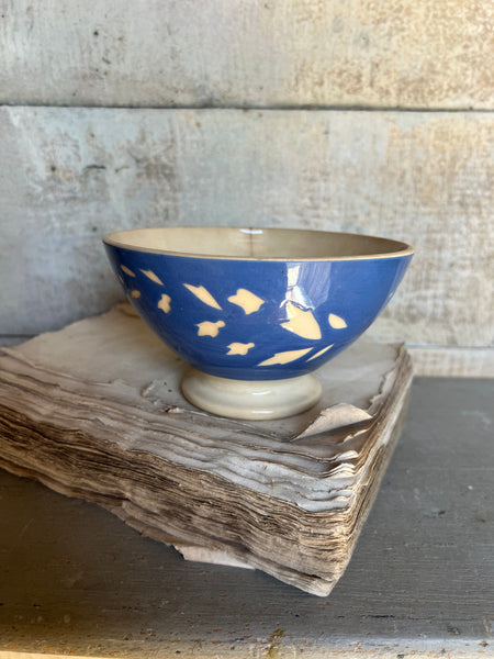 Rustic Blue Cafe au Lait bowl