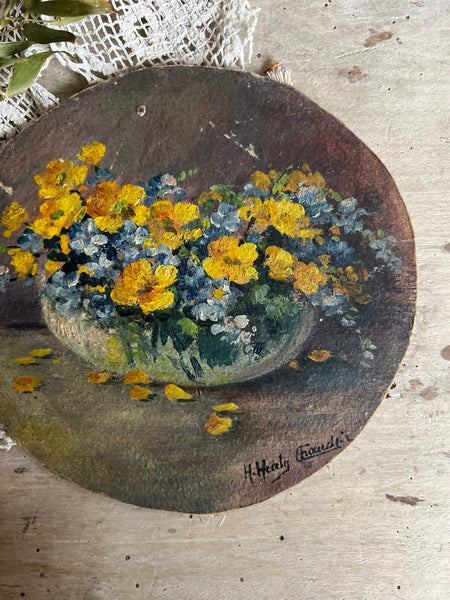 French Floral Oil Painting