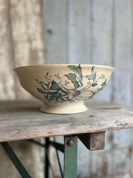 Beautiful Large Floral French Transfer Bowl