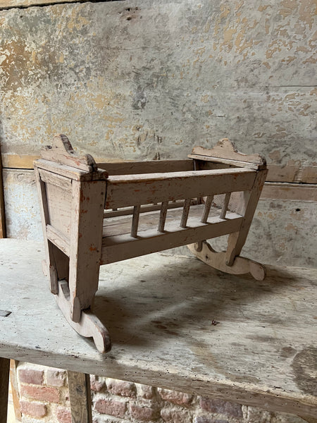 Beautiful Chippy Paint Antique Cot