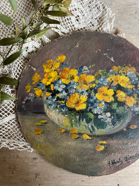 French Floral Oil Painting