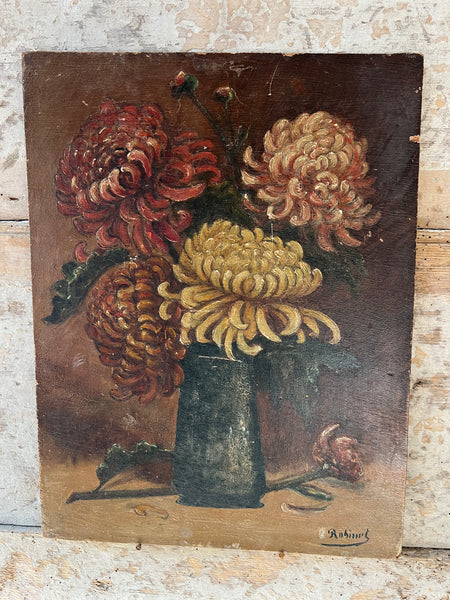 French Floral Oil Painting