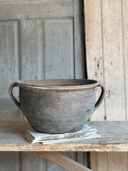 Huge Handled French Vintage Pot