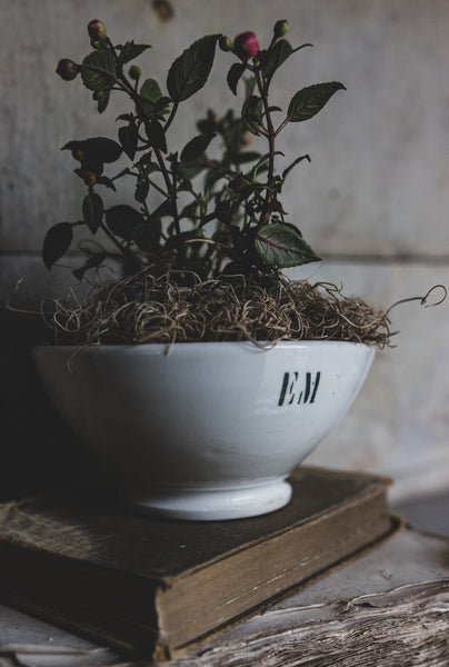 Sweet French Vintage Initialed Cafe au Lait
