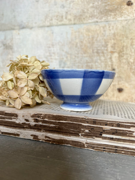 French Gingham Style Cafe au Lait bowl