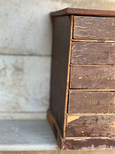 Antique Cotton Reel Drawers