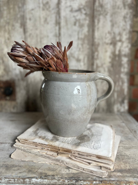 Blue Handled French Confit Jar