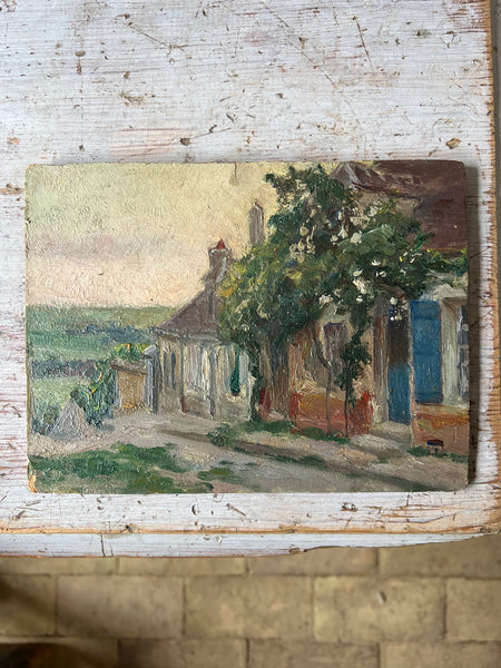 French Farmhouse Oil on Board