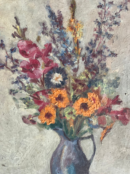 Framed Floral Oil Painting 1945