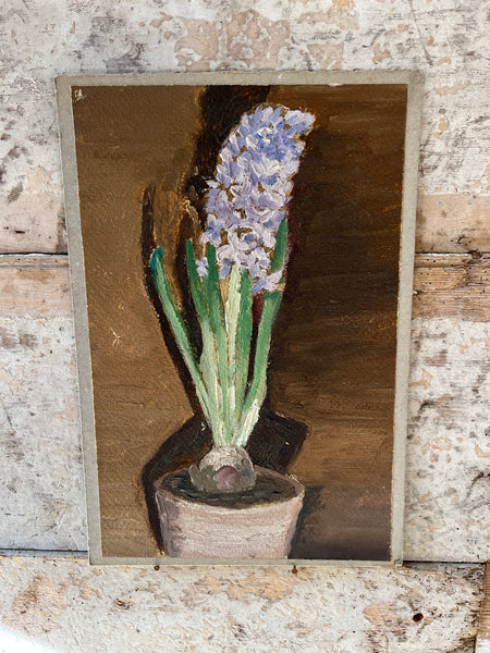 Vintage French Hyacinth Painting