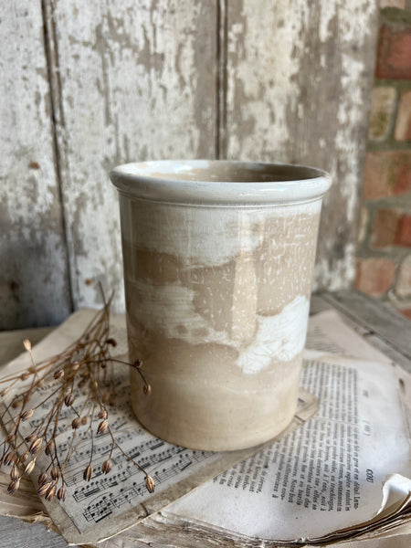 French Creil Et Montereau Crazed Pot