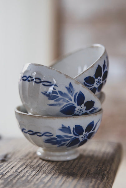 Rustic French Stencil Cafe au Lait Bowls