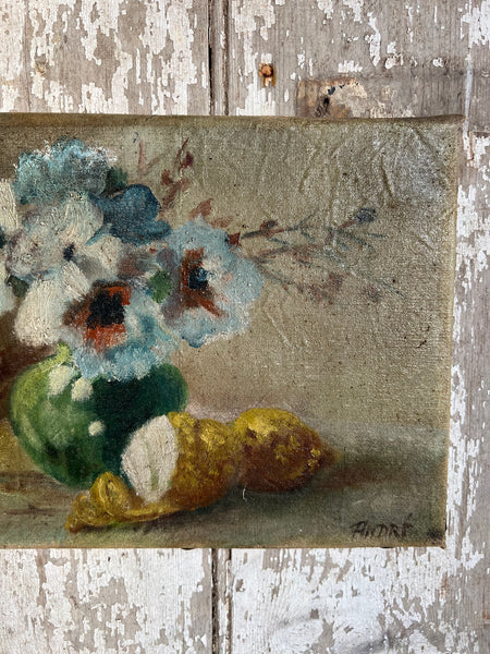 Antique French Floral Painting